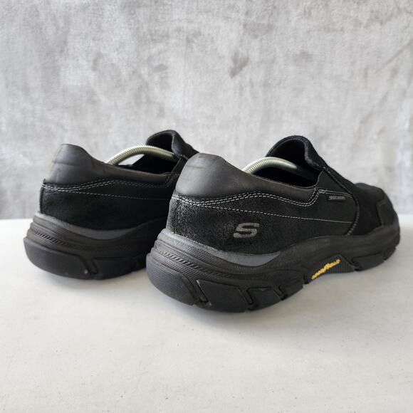 Skechers Shoes Mens Size 13 Relaxed Fit Black Leather Respected Calum Slip on - Picture 8 of 13